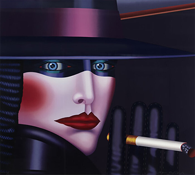 Shimon Okshteyn: Lady In Purple, 1987